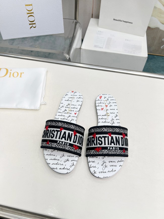 Dior Dway Slide Embroidered Cotton 11281-11