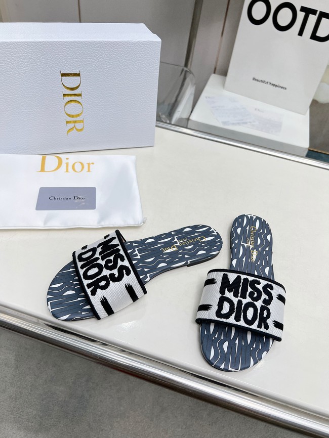 Dior Dway Slide Embroidered Cotton 11281-4