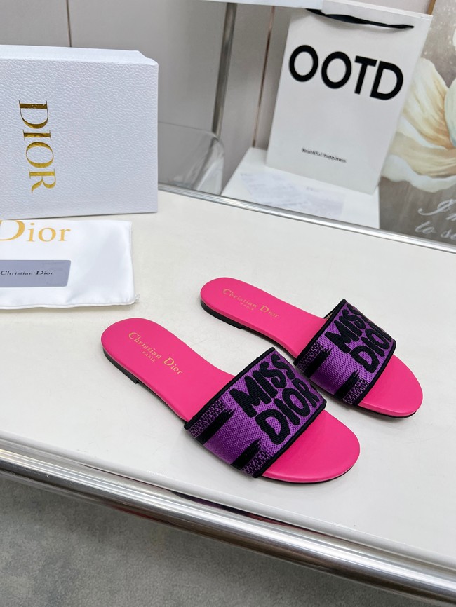 Dior Dway Slide Embroidered Cotton 11281-8