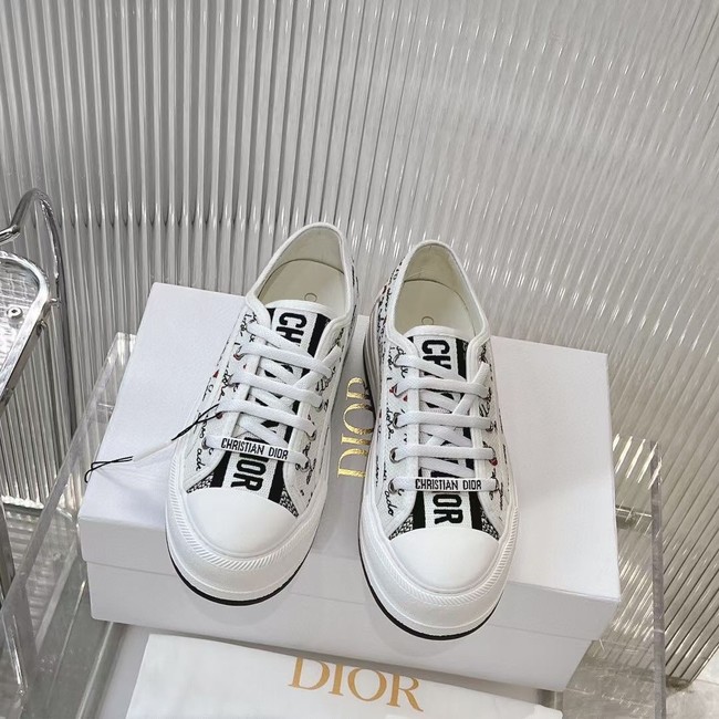 Dior Platform Sneaker Oblique Embroidered Cotton 11284-1