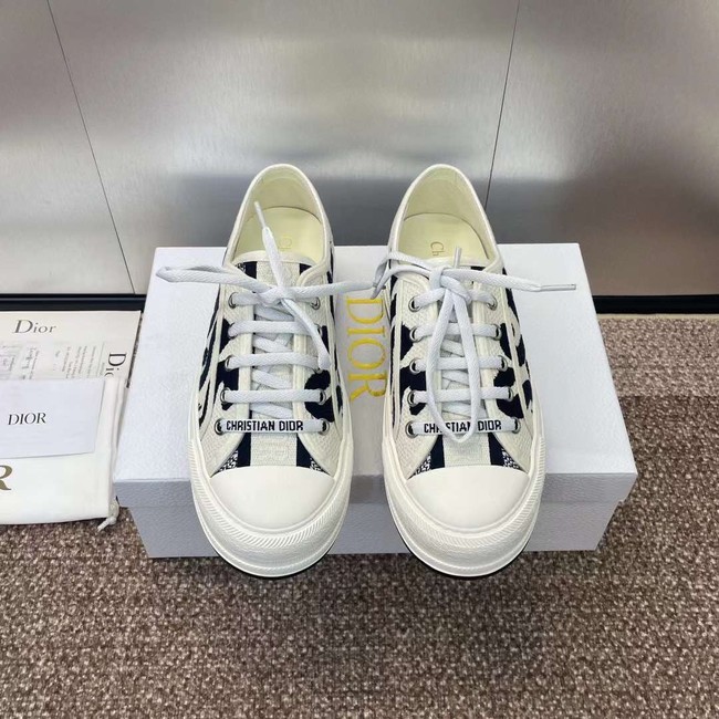 Dior Platform Sneaker Oblique Embroidered Cotton 11284-3