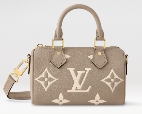 Louis Vuitton Nano Speedy M82890 Tourterelle Gray & Cream