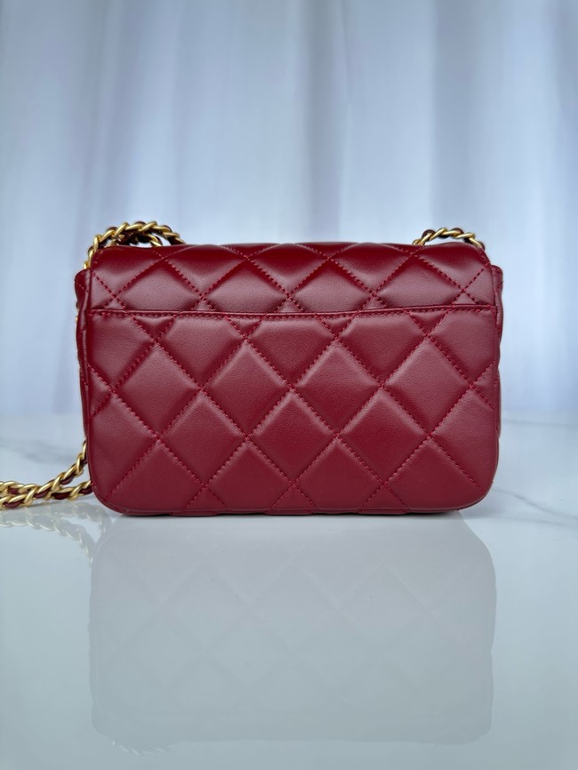 CHANEL MINI FLAP BAG AS5026 Wine