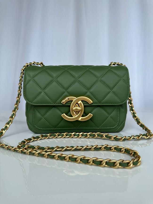 CHANEL MINI FLAP BAG AS5026 green