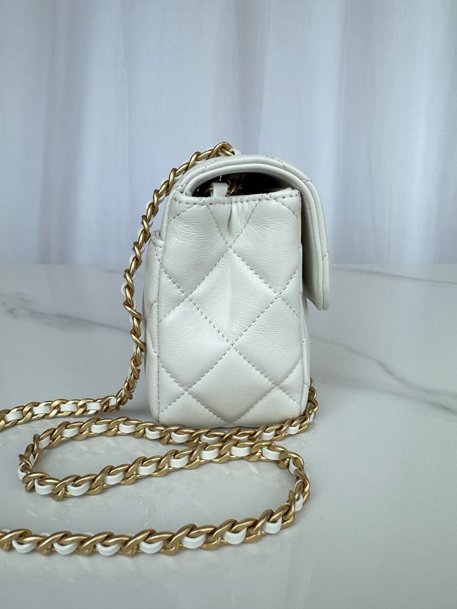 CHANEL MINI FLAP BAG AS5026 white