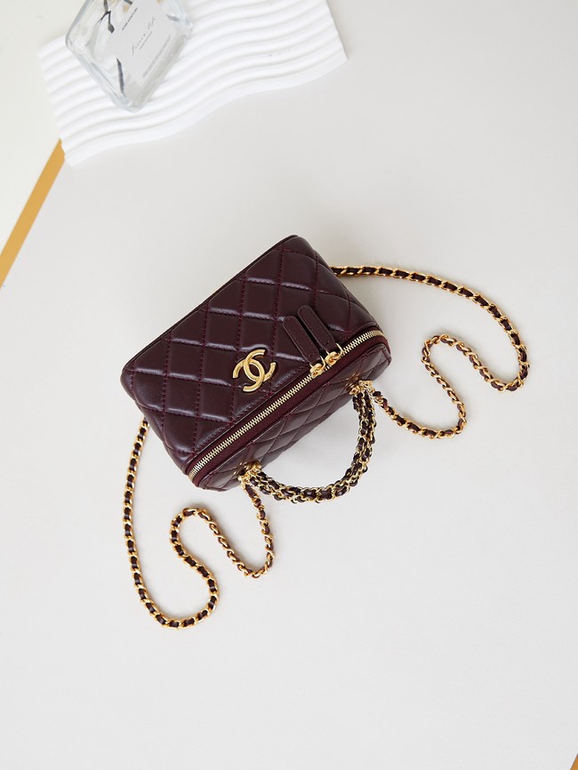 CHANEL 24A CLUTCH WITH CHAIN AP4168 Wine