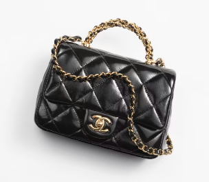 CHANEL MINI FLAP BAG WITH TOP HANDLE AS5032 Black