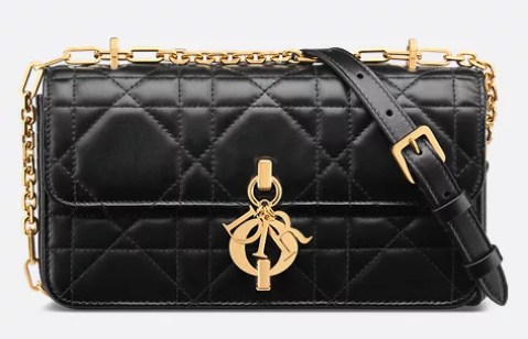 DIOR Miss Daisy Mini Bag Macrocannage Lambskin S3300U black