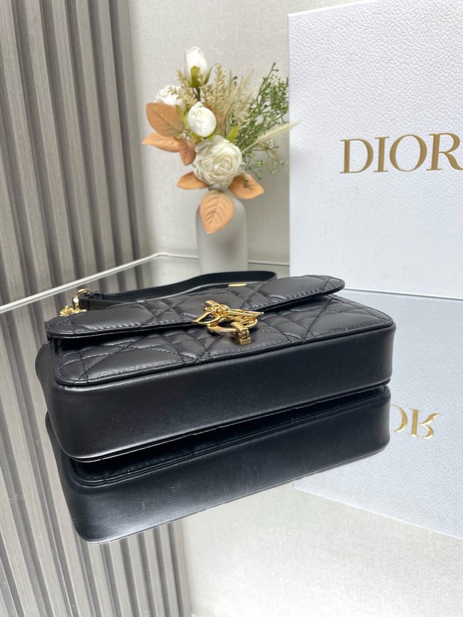 DIOR Miss Daisy Mini Bag Macrocannage Lambskin S3300U black