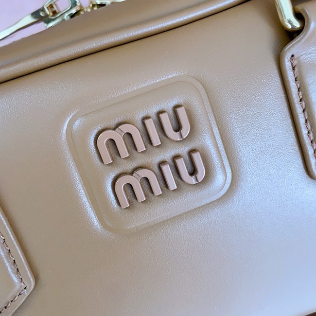 MIU MIU Leather Handle Bag 5BB148 brown