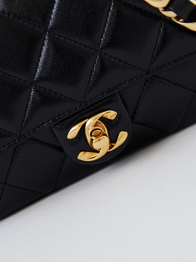 CHANEL 24B SMALL FLAP BAG AS5123 BLACK