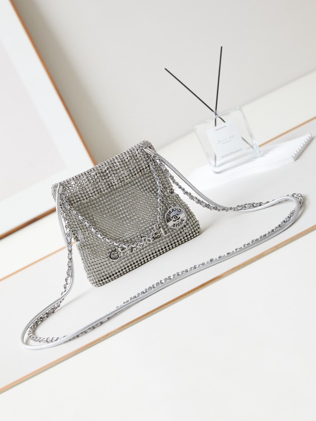 CHANEL EVENING BAG AS4894 Silver