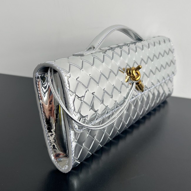 Bottega Veneta Long Clutch Andiamo With Handle 741511 Silver