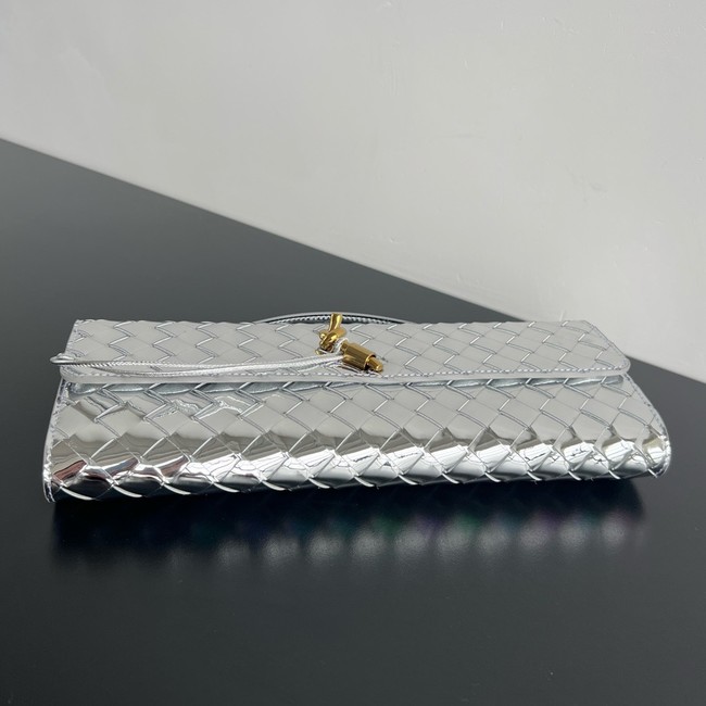 Bottega Veneta Long Clutch Andiamo With Handle 741511 Silver