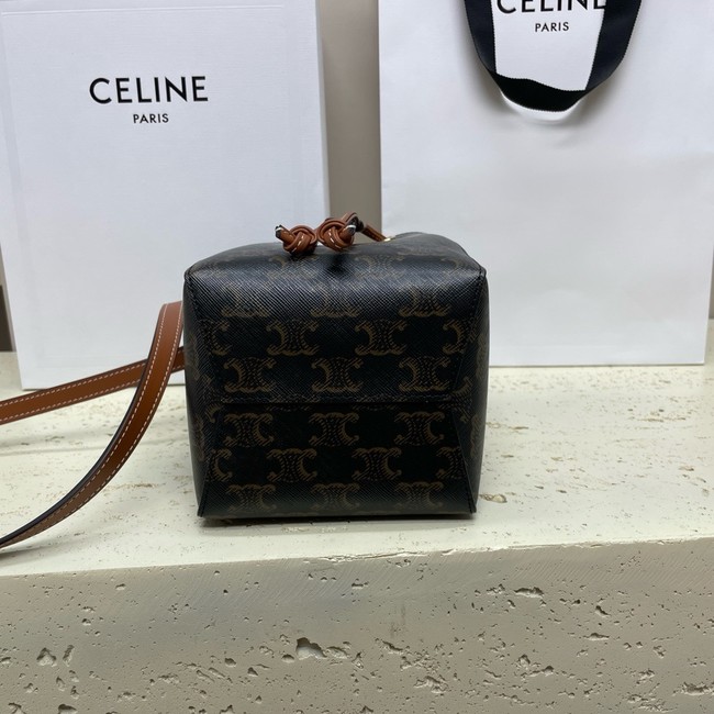 Celine MICRO SAILOR IN TRIOMPHE CANVAS AND CALFSKIN 10M742 TAN