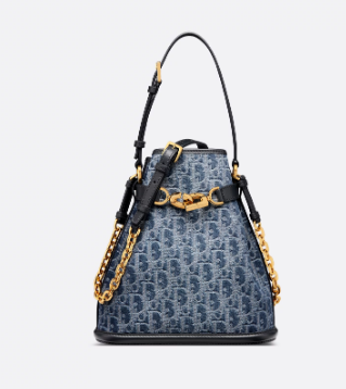 Medium Cest Dior Bag Blue Denim Dior Oblique Jacquard M2271U