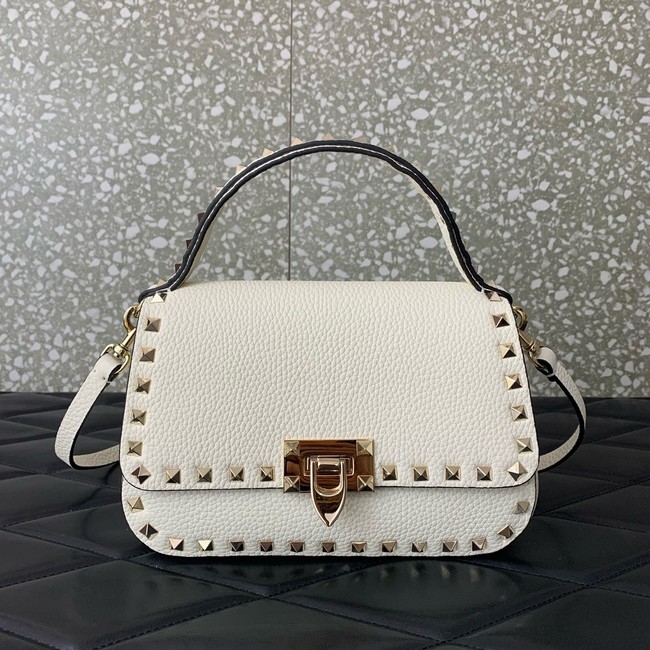 VALENTINO GARAVANI Loco Calf leather bag 0345 white