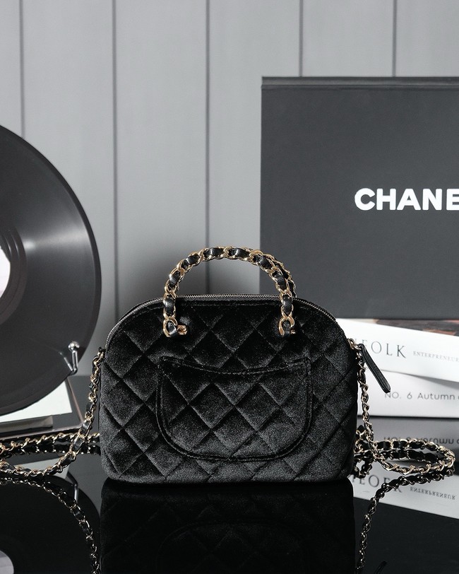 CHANEL SMALL SHOPPING BAG AS5130 Velvet black