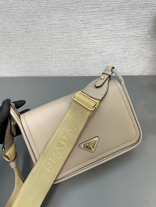 Prada Leather shoulder bag 1BD372 gray