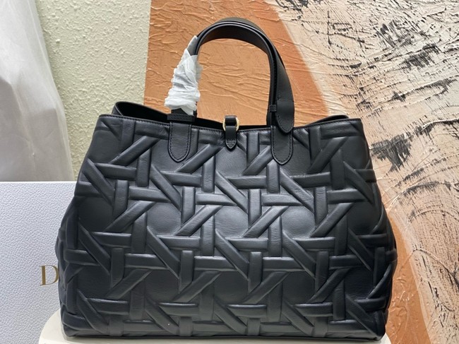 Large Dior Toujours Bag Graphic Cannage M2820OD Black