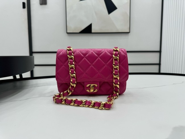 Chanel MINI 2.55 HANDBAG Lambskin & Gold-Tone Metal AS5027 rose