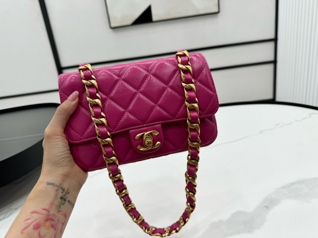 Chanel MINI 2.55 HANDBAG Lambskin & Gold-Tone Metal AS5027 rose