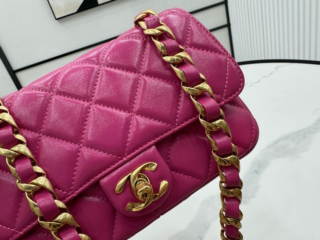 Chanel MINI 2.55 HANDBAG Lambskin & Gold-Tone Metal AS5027 rose