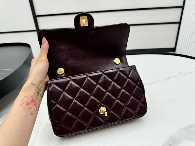 Chanel SMALL 2.55 HANDBAG Lambskin & Gold-Tone Metal AS6300 Burgundy