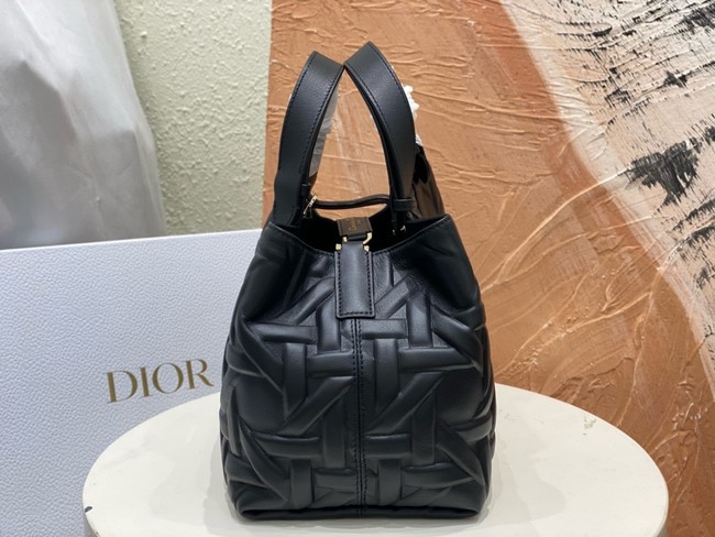 Medium Dior Toujours Bag Rope Graphic Cannage M2821OSIY black