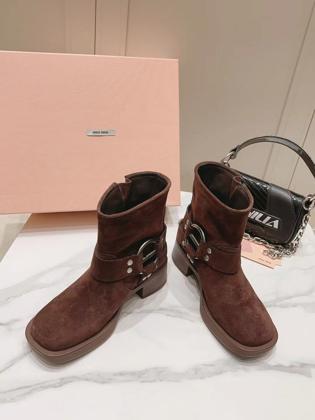 MiuMiu Boots Shoes MM30910 Brown