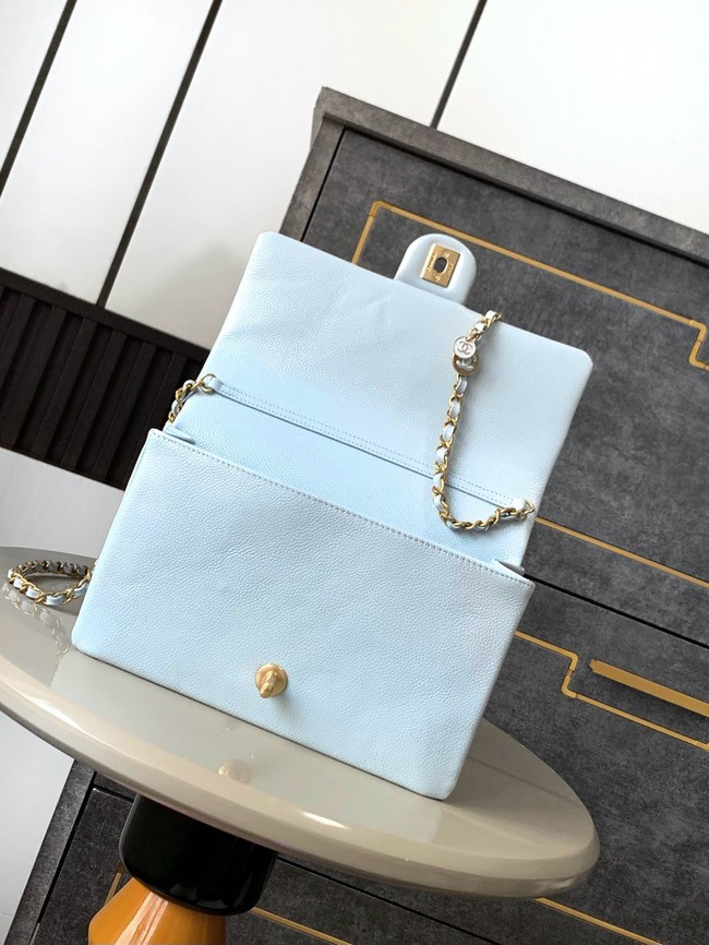 Chanel FLAP BAG AS5186 LIGHT BLUE