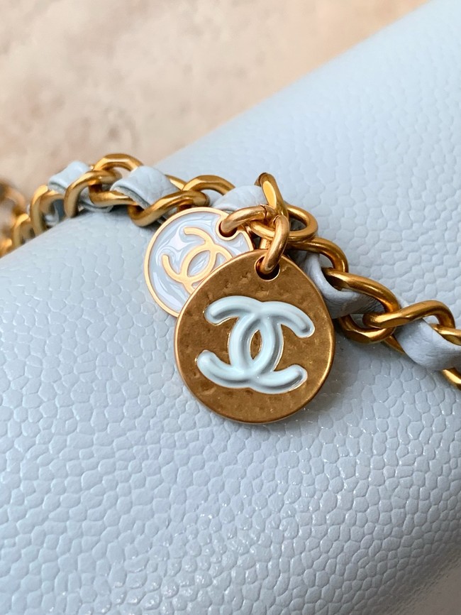 Chanel FLAP BAG AS5186 LIGHT BLUE