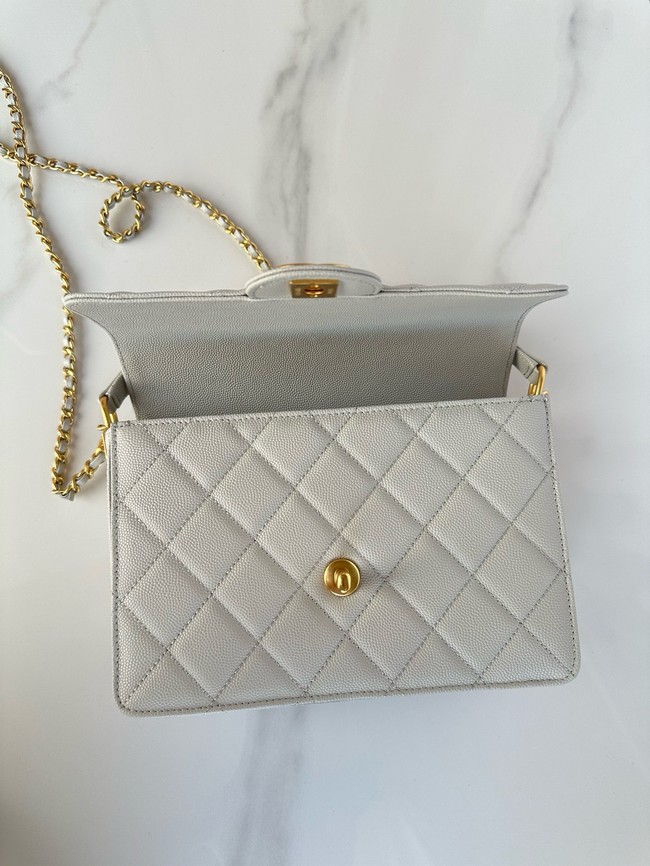 Chanel FLAP BAG WITH TOP HANDLE AS5166 gray