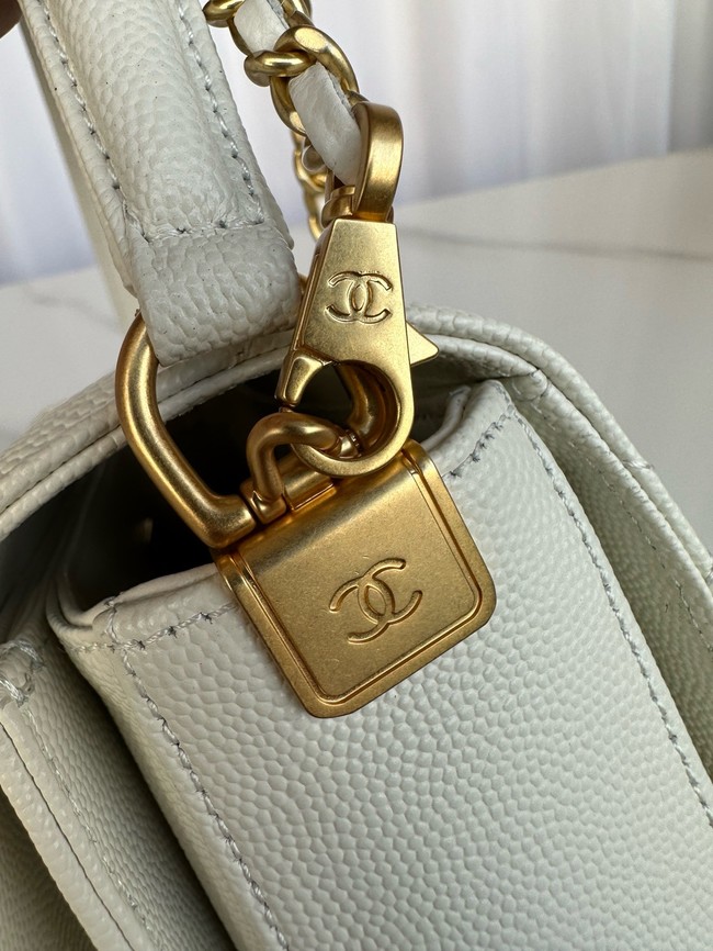 Chanel FLAP BAG WITH TOP HANDLE AS5166 white