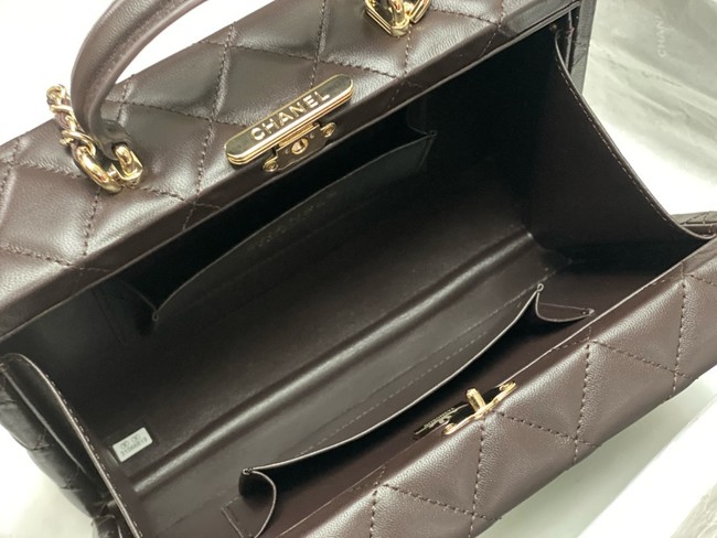 CHANEL BOX BAG AS5168 Dark Brown