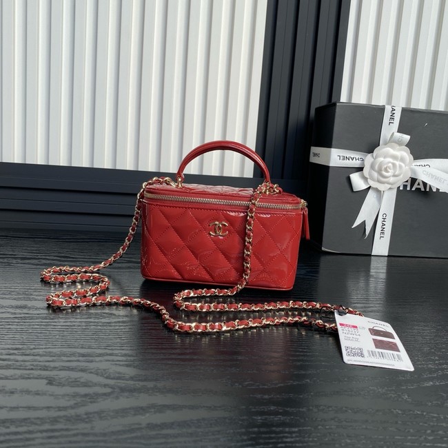 Chanel Patent CLUTCH WITH CHAIN AP2199 red