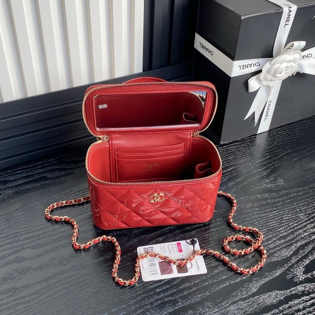 Chanel Patent CLUTCH WITH CHAIN AP2199 red