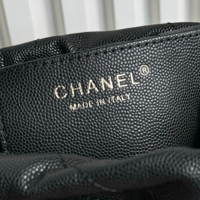 CHANEL 22 MINI HANDBAG Grained Calfskin AS3980 black