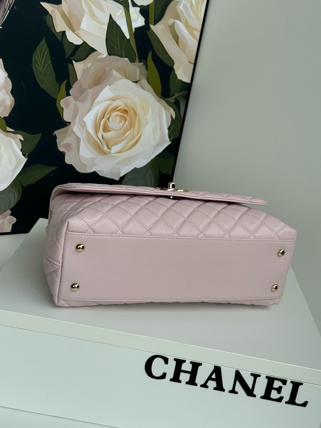 Chanel LARGE FLAP BAG WITH TOP HANDLE A92991 pink