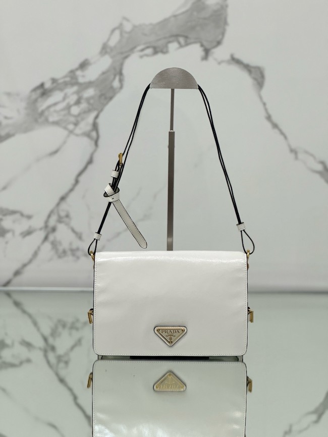 Prada Leather shoulder bag 1BD082 white