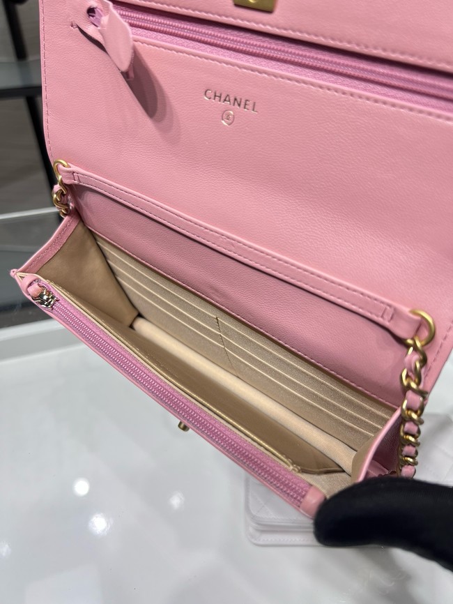 Chanel CLASSIC WALLET ON CHAIN AP1450 pink