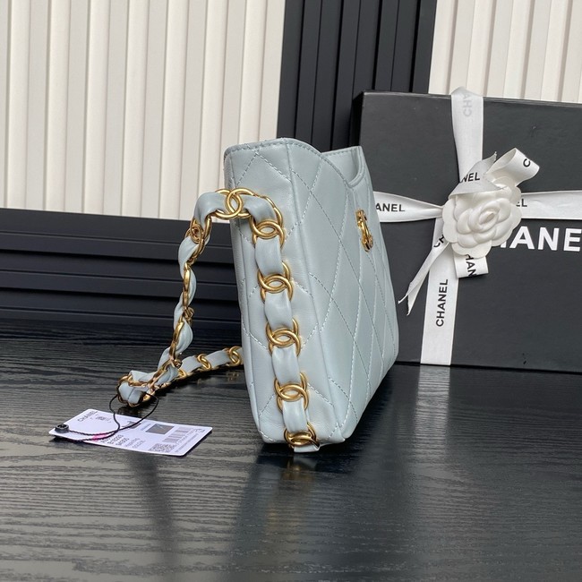 Chanel HOBO HANDBAG AS5177 light blue