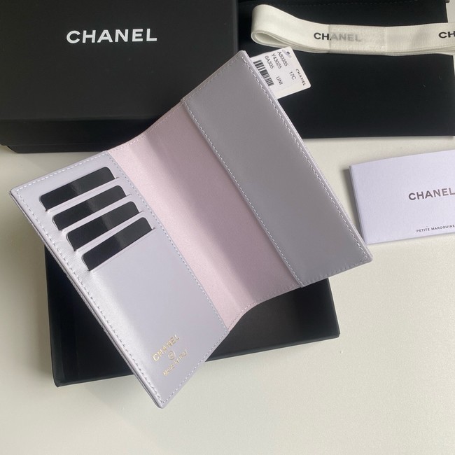 Chanel Leather Wallet B80385 light purple