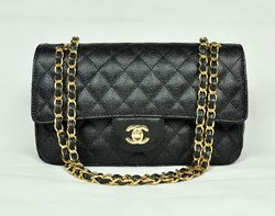 Chanel 2.55 Quilted Flap Bag 1112 Black with Gold Hardware