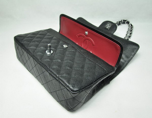 Chanel 2.55 Quilted Flap Bag 1112 Black with Silver Hardware