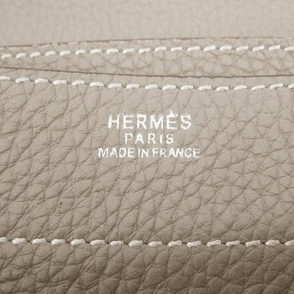 Hermes Sac Depeche 38cm Briefcase Clemence Grey