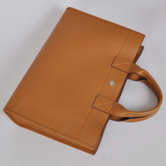 Hermes Briefcase 40CM Bag Clemence Leather Camel