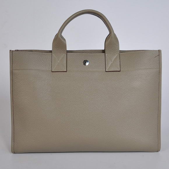 Hermes Briefcase 40CM Clemence Leather Bag Grey