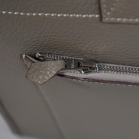 Hermes Briefcase 40CM Clemence Leather Bag Grey