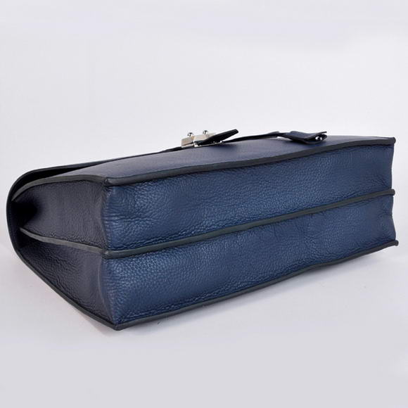 Hermes Sac Depeche 38cm Briefcase Clemence Dark Blue